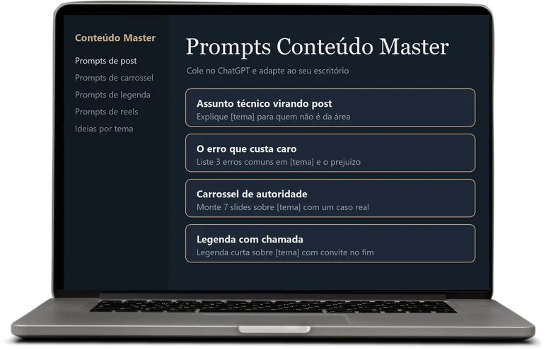 Prompts Conteúdo Master