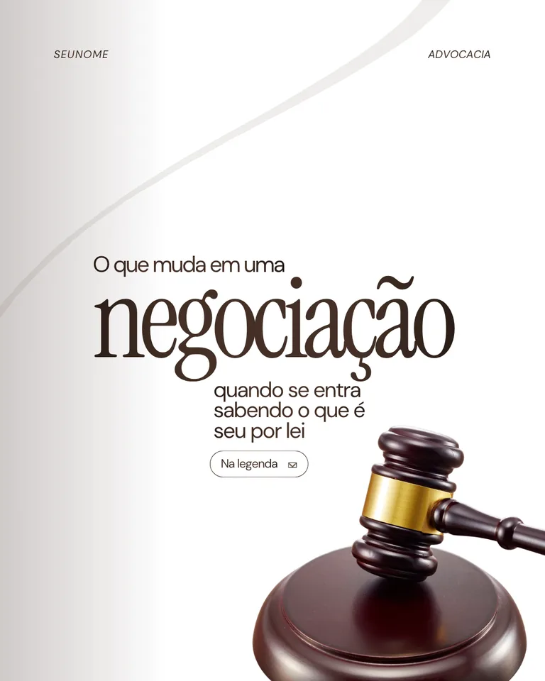 Template O que muda em uma negociação - Direito Trabalhista