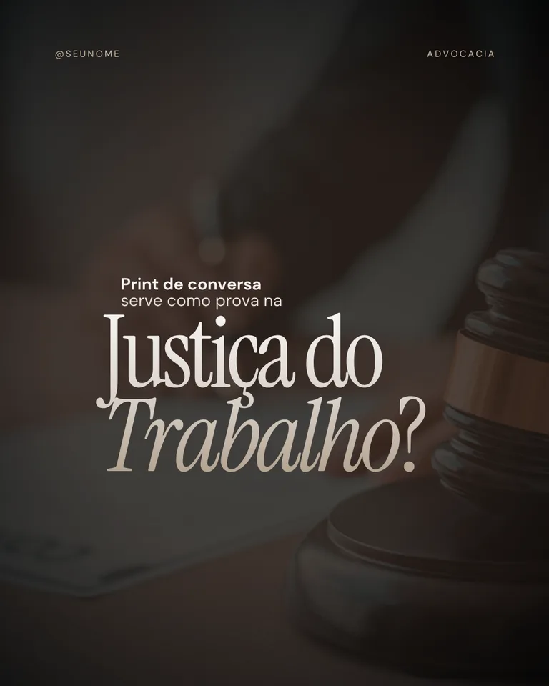 Template Print de conversa como prova - Direito Trabalhista