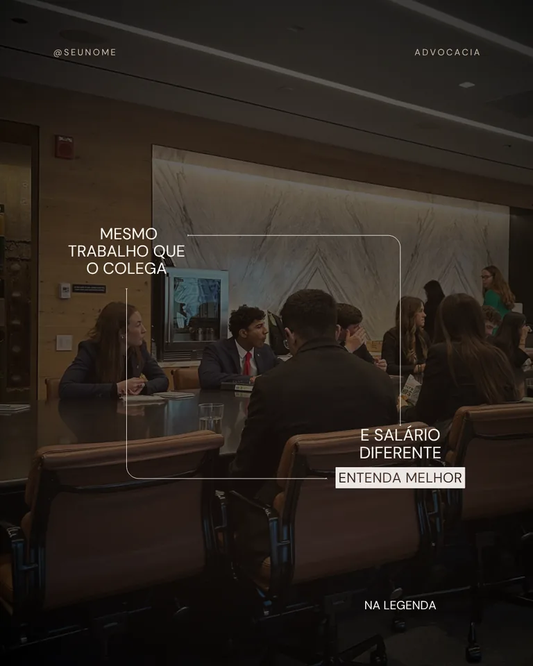 Template Salário diferente pelo mesmo trabalho - Direito Trabalhista